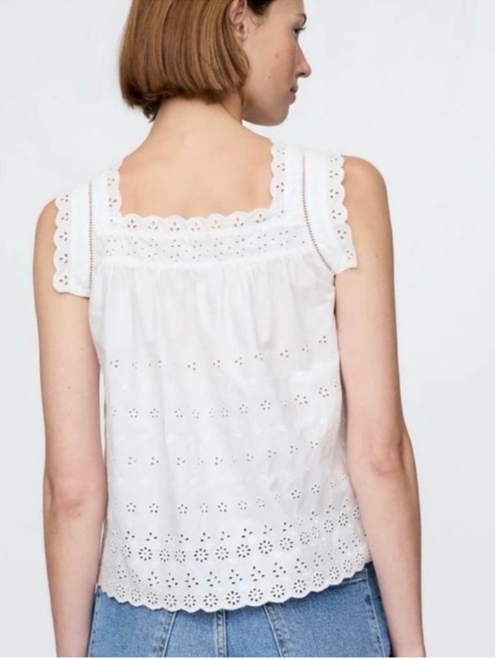 NWT Dôen Eyelet Square Neck Top - Picture 2 of 6